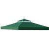 OKYUK Tetto di Ricambio per Gazebo, Impermeabile con Doppio Tetto, Protezione UV e Angoli Rinforzati per Gazebo da Giardino, Copertura per Caffè Elegante e Resistente(3 x 3 m,Verde)