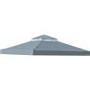 OKYUK Tetto di Ricambio per Gazebo, Impermeabile con Doppio Tetto, Protezione UV e Angoli Rinforzati per Gazebo da Giardino, Copertura per Caffè Elegante e Resistente((3 x 3 m,Grigio)