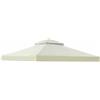 OKYUK Tetto di Ricambio per Gazebo, Impermeabile con Doppio Tetto, Protezione UV e Angoli Rinforzati per Gazebo da Giardino, Copertura per Caffè Elegante e Resistente((3 x 3 m，Beige)