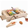 Set Barbecue Giocattolo Sicuro Grill Giocattolo in Legno Educativo per Bambini