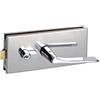 DOM-METALUX METALUX 9045 - Serrature centrali per porte in vetro CLARIT - Pesca a mezza torre - 7 mm - Cilindro a profilo europeo in acciaio inox lucido