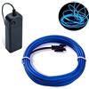 COVVY EL Wire LED Neon Flessibile Elettroluminescente Filo EL Fili Super Luminoso Stroboscopico Controllo di o Abito Cosplay Festa Halloween Natale Party Carnevale Decorazione (Blu, 3M)