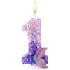 BOXOB Candele Compleanno Sirena, Candele Numeriche Rosa Viola Decorazioni Coda Sirena Cake Topper per Festa Matrimonio Anniversario (1)