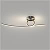 LLXDFUU Plafoniera a LED a striscia lunga moderna per corridoi Lampada da soffitto a LED lineare curva da 70 cm Lampada da soffitto a montaggio semi-incasso Metà del secolo vicino a plafoniera per bag