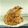Zerodis Rana dorata, rana a tre zampe, Feng Shui Ware, rana a tre piedi, amuleto, statuetta, prosperità aziendale, buona fortuna, Feng Shui Ware, statuetta, buona fortuna (bronzo, S 6 * 6 * 5mm)
