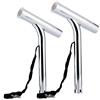 CIOPLJHKL 2 Pezzi Argento Acciaio Inossidabile lucidato Outrigger Elegante Porta Canna da Pesca Accessori for Barche per Barche e Yacht