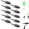 Generic Esche morbide a forma di girino con ganci, esche artificiali in TPE resistente, esche realistiche per pesca a mosca con ami spinati, per pesca d'acqua dolce o salata