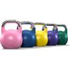 Atletica Set kettlebell da competizione, funzionale, 8-24 kg, in ghisa sferica, qualità da studio, logo discreto, codice colore per una facile maneggevolezza, allenamento funzionale per tutto il corpo