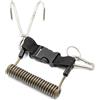 Buxuaaaa Corda Reef Doppio Gancio in Acciaio Inox Scubas Diving Reef Hook con cordino a bobina e fibbia a sgancio rapido Corda a molla Doppio Anti-perso