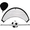 Generic Scopo di calcio pieghevole, porta calcio pieghevole, rete da calcio portatile, rete da calcio per giovani adulti, competizione sportiva, da calcio, giardino, con borsa per il trasporto