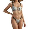 Generico Costume Donna Brasiliana,Costumi da Bagno Due Pezzi Bikini Lacci Regolabili Tankini A Fascia con Slip A Vita Alta Costumi da Bagno per La Spiaggia