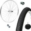 MADICKS Cerchio Ruota Anteriore 26" x 1.75 con Copertone e Camera d'Aria Valvola Italiana - Ruota Completa per City Bike, Olanda e Bicicletta da Passeggio - Set per Bicicletta 26" Alta Qualità