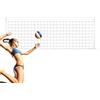 Gungtj Outdoor Pallavolo Net, Foldable Heavy Duty Badminton Replacement Mesh, Lightweight Sports Accessory for School, Garden, Poolside and Beach, 975,36 x 91,44 cm/32 x 3 ft