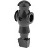 xulvoz Calciatore balilla di ricambio per biliardino, 6 pezzi, 1,5 cm (5/8), colore nero