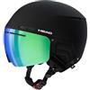 HEAD Casco da sci, snowboard, snowboard, con visiera, Head Cinema Photo - nero, taglia: XL/XXL (60 - 63 cm) - Casco Viesier - con sistema di ventilazione ottimizzato - Gusci rigidi per sci e snowboard