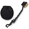 ZEMINRI Set da 2 Pezzi con Pulitore per Golf e Pulitore per Palle da Golf, Spazzola Professionali con Moschettone, Golfs e Pulitores Accessori per Mazze, Kit Resistente per Donna e Uomo (Nero)