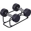 UNICRAFTALE Supporto per rack per manubri 2 in 1 in ferro supporto per rack a barra 32,5 x 11,5 x 11 cm porta attrezzature per il fitness nero per la conservazione universale di manubri e supporti di