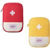 Fenglin-joy Mini Borsa di Pronto Soccorso, 2 Stück Borsa Medica Portatile Porta Farmaci da Viaggio für Home, Office, Reisen, Outdoor (Rosso, Giallo)