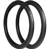 MADICKS Coppia Copertoni Bici 26 x 1.75 con Valvola Italiana - Pneumatici Neri per City Bike, Graziella e Olanda - Bicicletta da Passeggio Adulto - Set Gomma Resistente per Uso Quotidiano