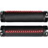 Milisten Manopole per Bici Antiscivolo in Pelle Microfibra Resistente con Cuciture Rosse, Coppia Coprimanubrio Ergonomici per Mountain Bike, Accessori per Ciclismo Outdoor