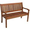Evergreen Panca da Giardino in Legno Massiccio 3 Posti