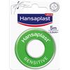 BEIERSDORF SpA Hansaplast Sensitive Cerotto Rocchetto, Cerotto rotolo per il fissaggio di bende, 5 m x 2.5 cm