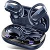 Ordtop Cuffie Bluetooth 5.4 Sport, Auricolari Bluetooth 70 Ore HiFi Stereo,Cuffie Wireless Impermeabili IPX8,4 ENC Cancellazione Rumore Mic,Con Display a LED, Headphones Per Corsa e Sport Estremi, Blu