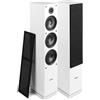 Fenton Speakerset - Fenton SHF80W stijlvolle high-end hifi speakers 500W met 3x 6.5 inch woofers - Wit (100.284)
