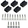 LUORNG 1 set di connettori per ventola PC a 3 pin femmina (5 pezzi a 3 pin ventola a 3 pin femmina PWM Power Shell alloggiamento connettore + 15 pin a crimpare terminali)