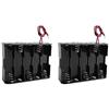 HALJIA 2 pezzi 15 V AA 10 x 1,5 V in plastica con clip per batteria e batteria a doppio piano con cavi