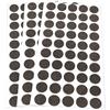 Adsamm® / 150 x feltrini autoadesivi ultrasottili/Marrone/ø 16 mm/Rotondo/piedini per mobili in feltro extra fine da 1.5 mm di spessore/pad protettivi per arredi