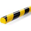 Durable Profili paracolpi per superfici piane S30R, adesivo 3m, per scantinati, scale, garage, scaffali e armadi, lunghezza 1 m, conf. 5 pezzi, giallo/nero, 1109130