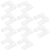 eMagTech 10 distanziatori in alluminio a forma di ferro di cavallo, 50 mm x 50 mm, con slot da 17 mm, allineamento parafango a U, piastra piatta, rondella quadrata, spessore 2 mm