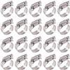 Glarks 20Pcs 304 Acciaio Inox Regolabile 14-27MM Gamma Worm Gear Hose Morsetti Assortimento Kit, Morsetto della Linea del Carburante