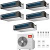 Tcl CONDIZIONATORE TCL PENTA SPLIT CANALIZZATO 9000+12000+12000+12000+12000 BTU WIFI INVERTER MT4250 A++
