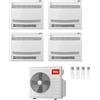 Tcl CONDIZIONATORE TCL QUADRI SPLIT CONSOLE A PAVIMENTO 9000+9000+9000+9000 BTU WIFI INVERTER MT4250 A++