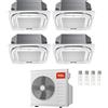 Tcl CONDIZIONATORE TCL QUADRI SPLIT CASSETTA A 4 VIE 9000+9000+12000+12000 BTU WIFI INVERTER MT4250 A++