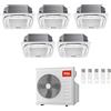 Tcl CONDIZIONATORE TCL PENTA SPLIT CASSETTA A 4 VIE 12000+12000+12000+12000+12000 BTU WIFI INVERTER MT4250 A++