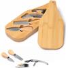 Set vino e formaggio in bamboo personalizzabile Norvino personalizzate o neutre