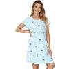 flintronic Camicie da Notte da Donna a Maniche Corte, Camicia da Notte con Stampa in Cotone da Donna Il Ginocchio, Camicie da Notte da Notte Premaman per Indumenti da Notte Estivi