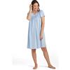 Miss Elaine Donna Camicia da Notte - Blu - X-Large