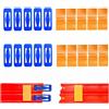 K TOMOTO 10 connettori blu per piste + 10 connettori arancioni a doppia corsia compatibili con binari dritti Hot Wheels (confezione da 20)