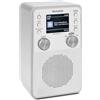 TechniSat DIGITRADIO 317 - Radio FM DAB+ verticale con streaming audio Bluetooth, radiosveglia, timer di spegnimento, display a colori da 2,4 pollici, 3 Watt, bianco