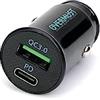 OVERMUST - Caricabatterie Auto 36W, Ricarica Rapida PD3.0 e QC 3.0, Doppia Porta USB per iPhone, Samsung, Huawei, iPad, MacBook, Design Compatto, Nero, Adattatore Accendisigari USB