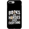 Equestrian Reading Horse Lover Bookworm Custodia per iPhone 7 Plus/8 Plus Libri E Cavalli Su Tutto Lettore