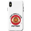 Kawaii Pottery I Just Really Love Potter Custodia per iPhone X/XS Kawaii Pottery Amo davvero Cute Ceramic Lover