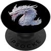 Serpente bianco Grunge Serpente raro con spina di drago bianco PopSockets PopGrip Adesivo