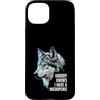 Alpha Wolf Meme Custodia per iPhone 15 Plus Micropene Divertente Uomini Inappropriati Rude Wolf Peinlich