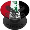 Iraq Flag Irak Fahne Bagdad IRQ Baghdad Irak-Flagge, IRQ Bagdad Home, Iraqi Pride, I Love Iraq PopSockets PopGrip Adesivo