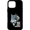 Alpha Wolf Meme Custodia per iPhone 16 Pro Max Micropene Divertente Uomini Inappropriati Rude Wolf Peinlich